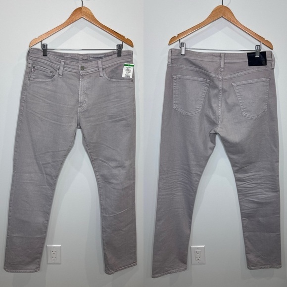 AG Adriano Goldschmied The Everett Slim Straight Men’s Gray Jeans (34R) - Picture 1 of 10
